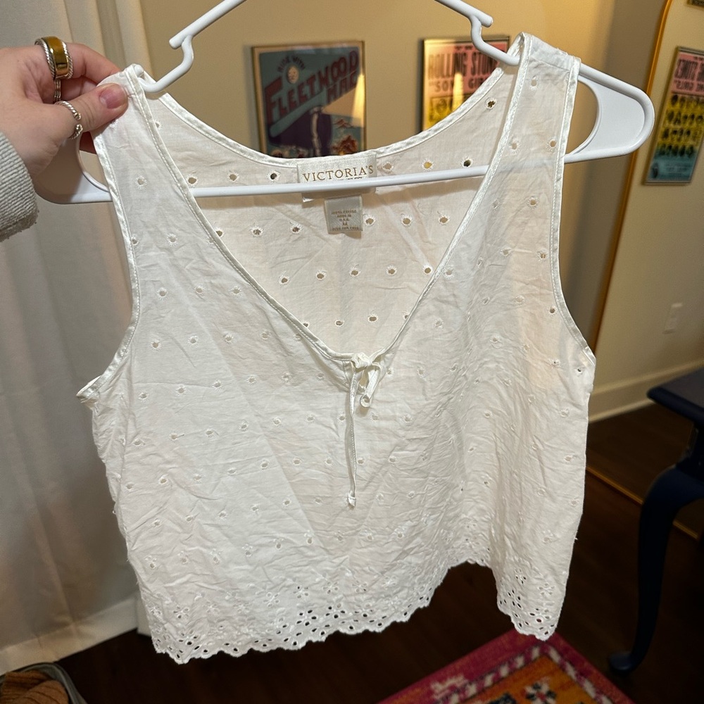 Vintage Victoria’s Secret Eyelet Lace Tank